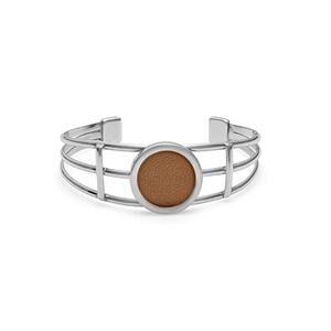NEW MISSION ATELIER men's fusion cuff in brown leather